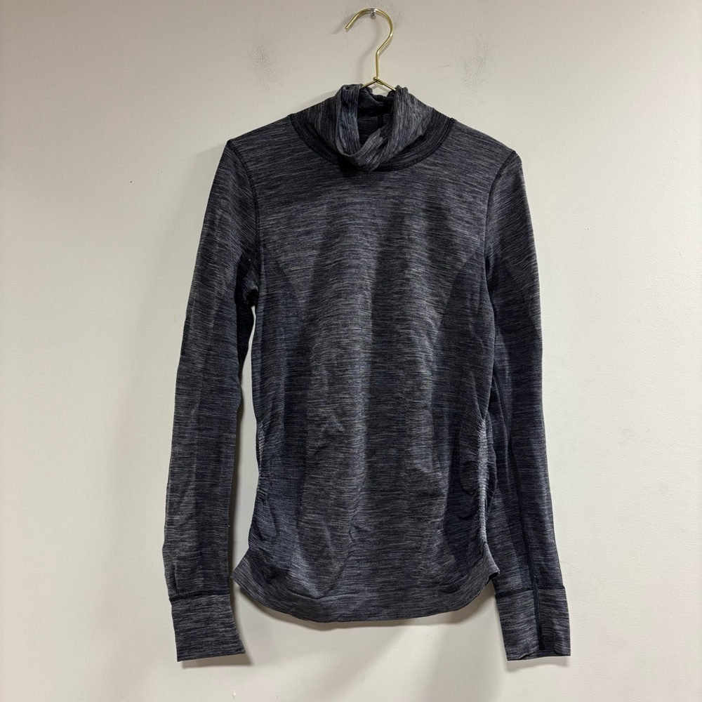 lululemon athletica Dark heathered Gray turtleneck Long Sleeve Tee